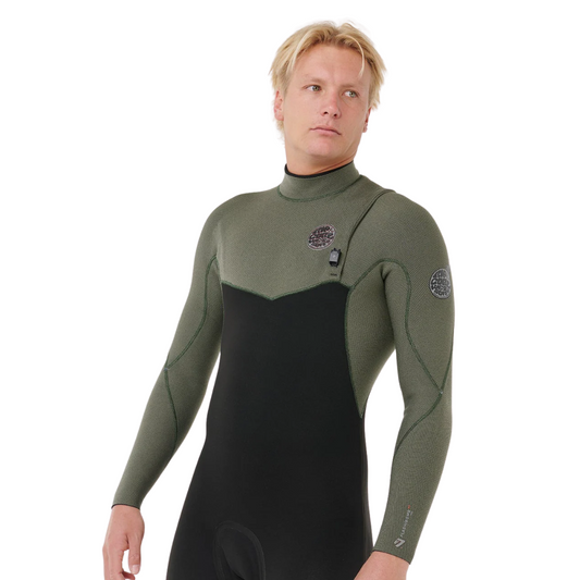 Rip Curl Long John 3/2 mm Flashbomb Deep Cactus - Chest Zip