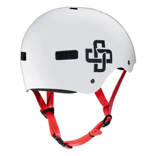 Niggli Pro Helmet - Gloss White Red Tape