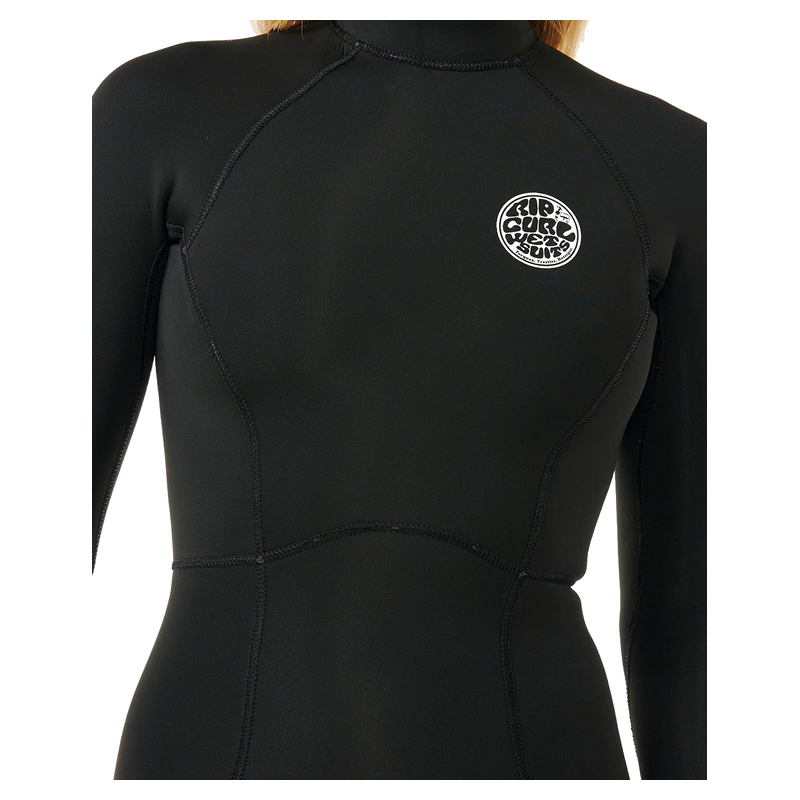Rip Curl Short John Feminino G-Bomb 2mm Manga Longa Back Zip Black