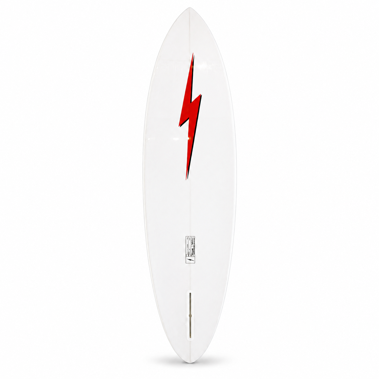 Prancha Lightning Bolt Pipeliner Mid Length PU - Branca/Vermelha