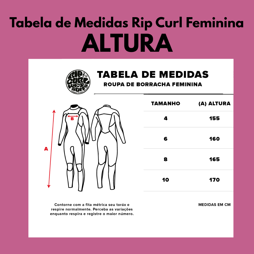 Rip Curl Long John Feminino 3/2 mm Dawn Patrol - Chest Zip