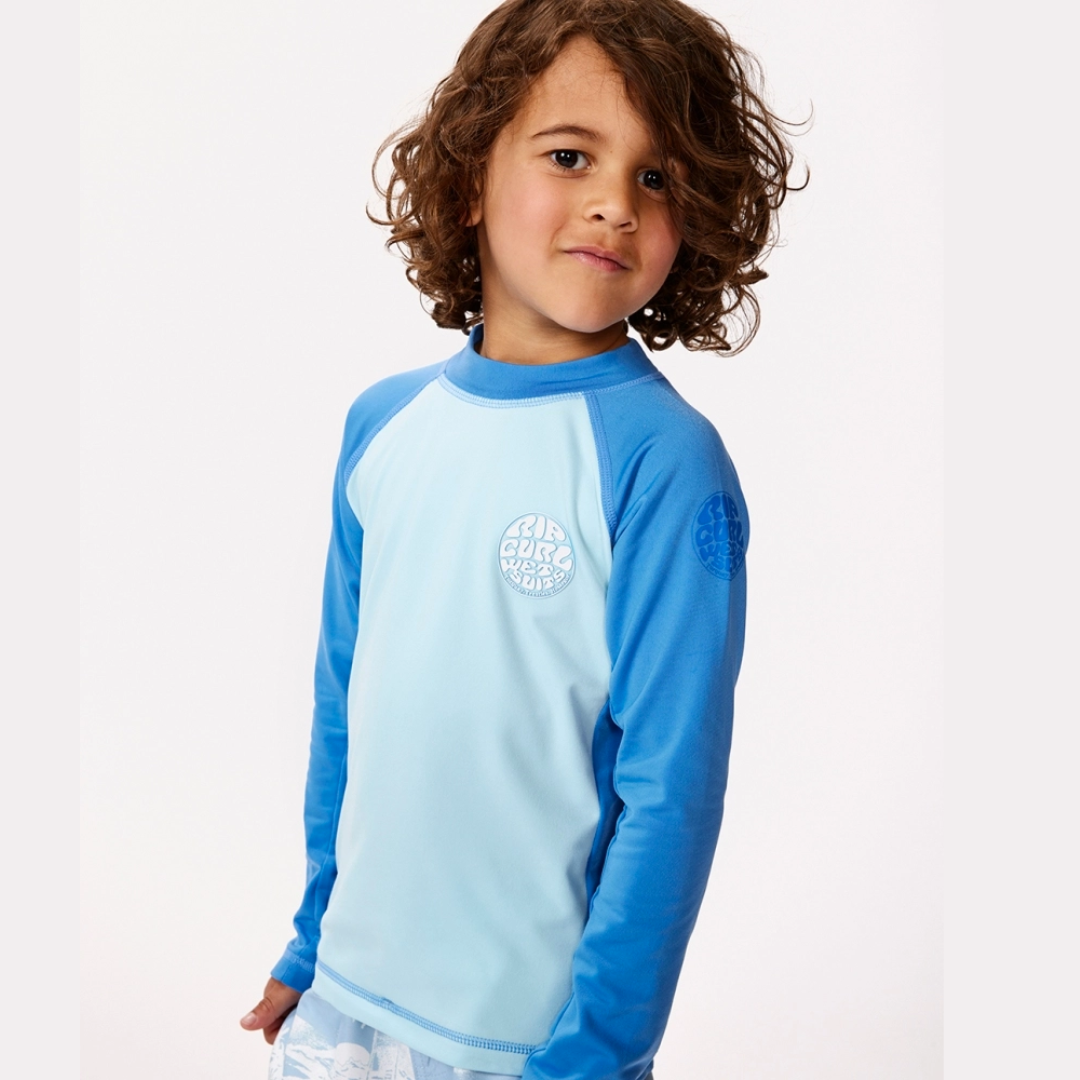 Ripcurl Lycra Kids Manga Comprida Proteção UV - Azul Blue Gum
