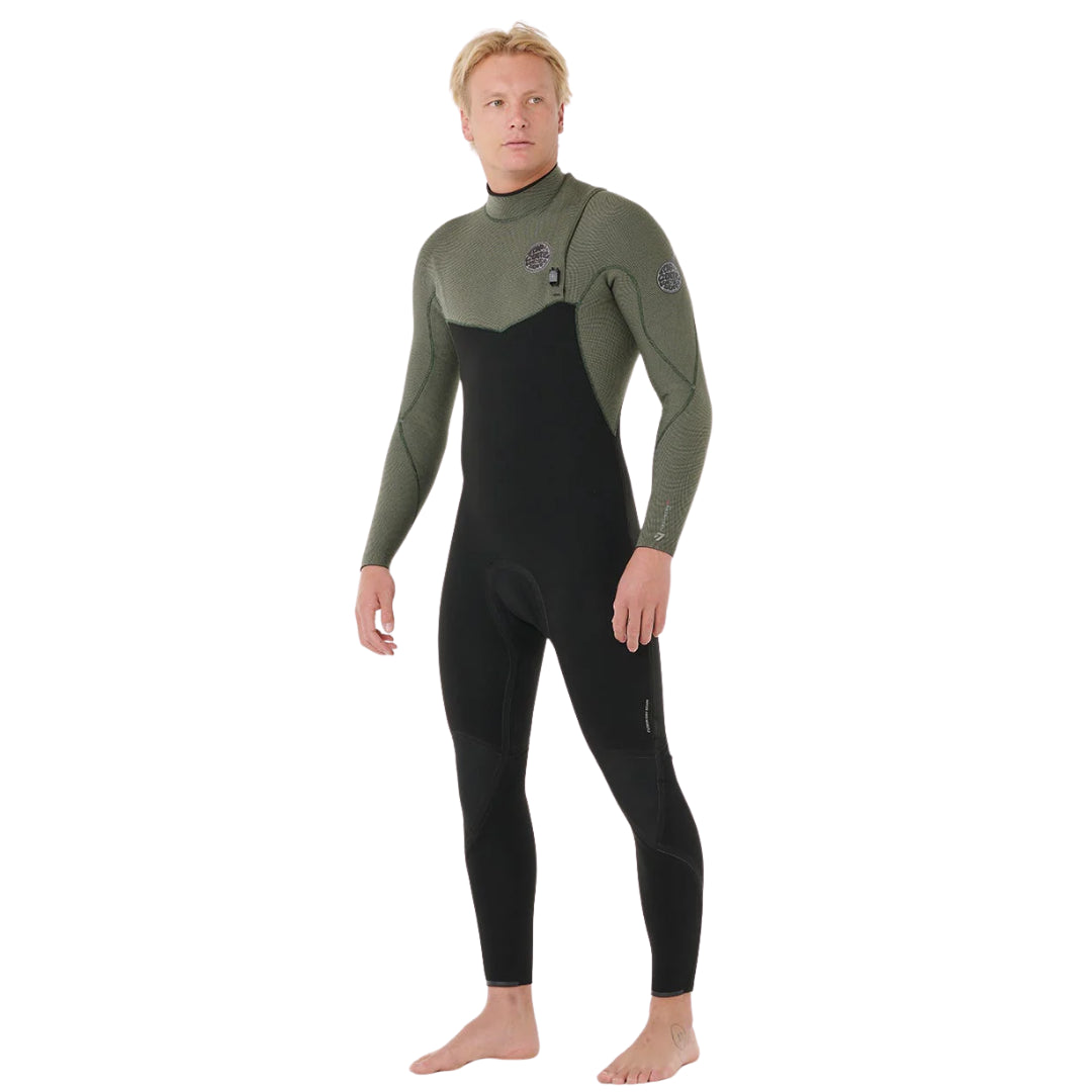 Rip Curl Long John 3/2 mm Flashbomb Deep Cactus - Chest Zip