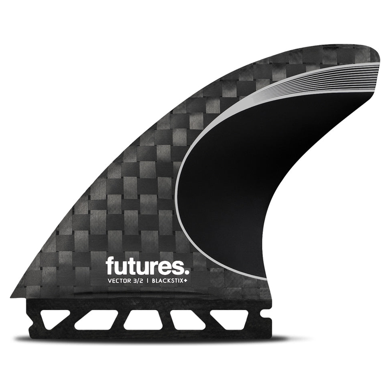 Quilha Futures Vector 3/2 Blackstix Thruster L Prata