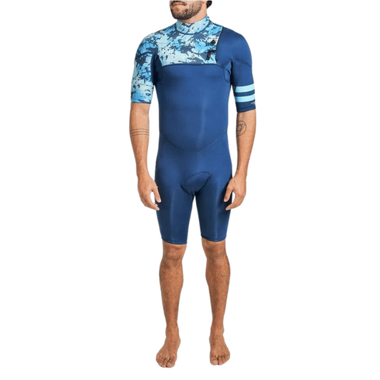 Hurley Short John Advantage 2/2mm Azul - Chest Zip