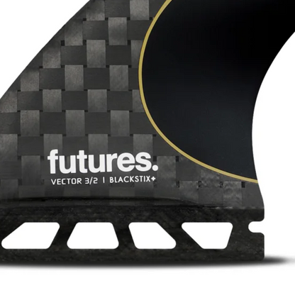 Future Fins Vector 3/2 Blackstix + Medium Fin