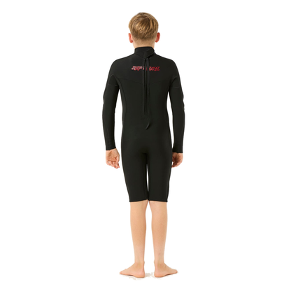 Rip Curl Short John Juvenil Dawn Patrol Manga Longa 2mm Back Zip Black