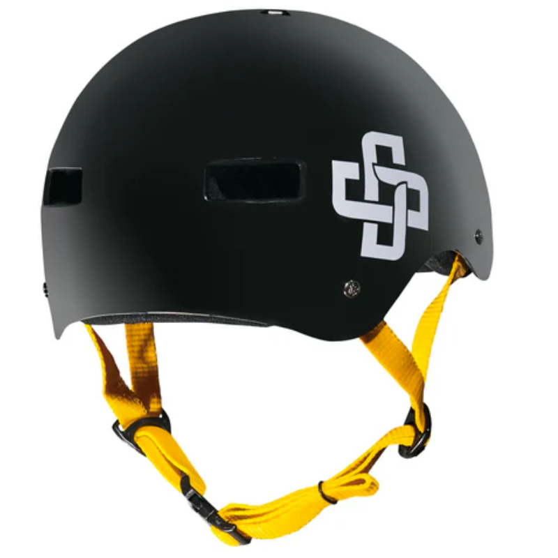 Capacete Niggli Pro - Preto Fosco Fita Amarela