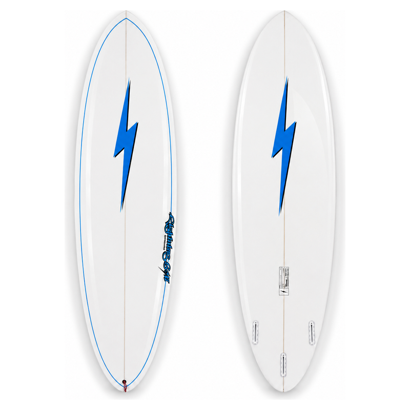Prancha Lightning Bolt Fun Board Egg EPS - Branca/Azul