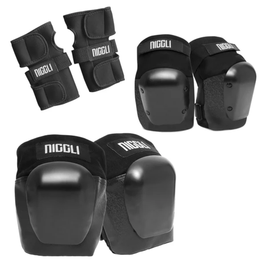 Kit de Proteção Niggli Juvenil - Kit Joelheira, Cotoveleira e Protetor de Punho