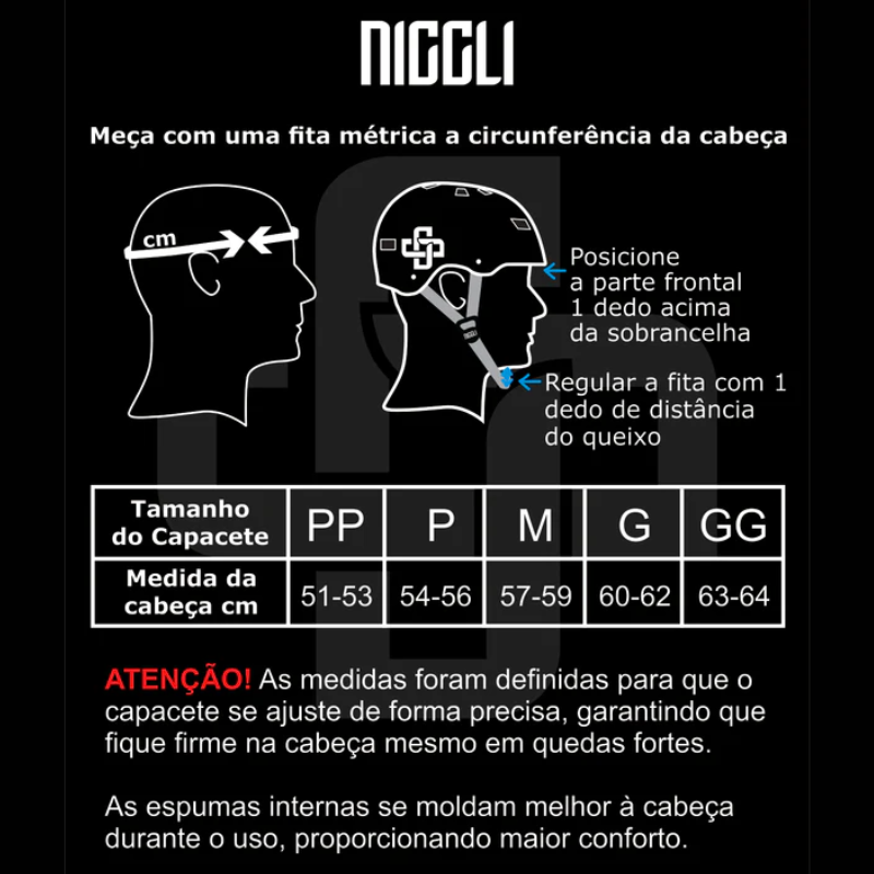 Capacete Niggli Pro - Laranja Fosco