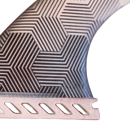 Pavani Tri-fin Future Fins Box - White Tip Hexagons