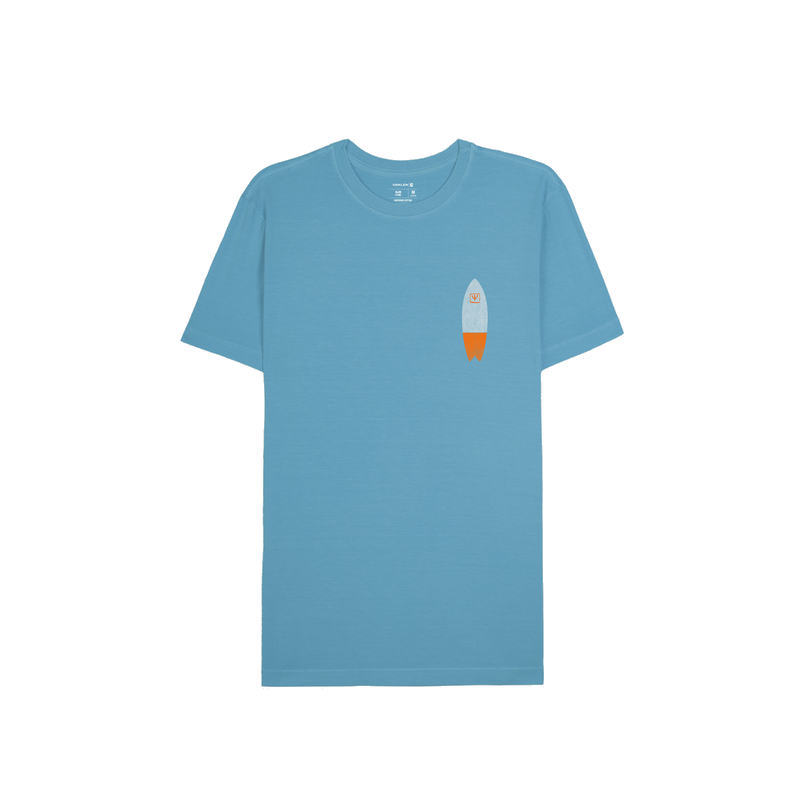 Camiseta Osklen Slim Stone Fish Board Azul Claro
