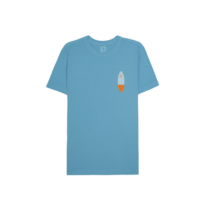 Camiseta Osklen Slim Stone Fish Board Azul Claro