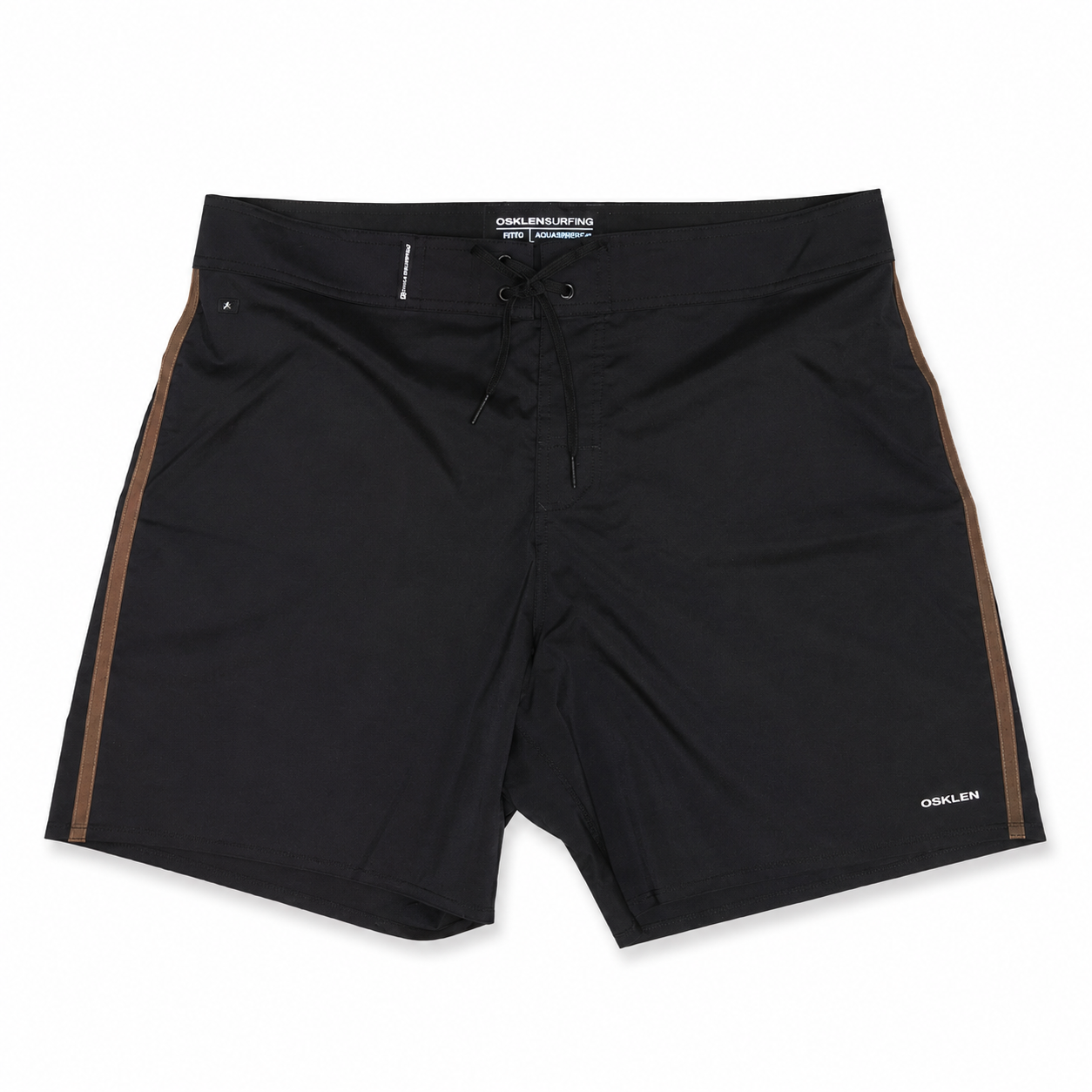 Bermuda Surf Osklen Aquaone Flex Side Tape Preto/Marrom