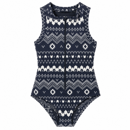 Rhaya Short Sleeve Lycra Surf Bodysuit - Navajo