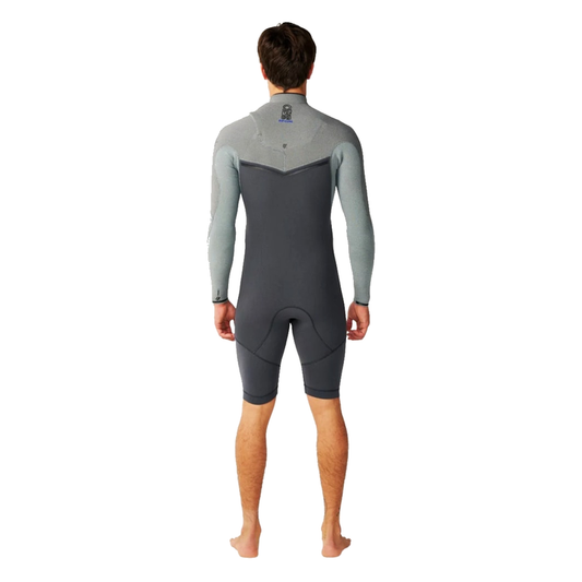Rip Curl Short John E-Bomb E7 2/2mm Manga Longa Zip Free Charcoal Grey