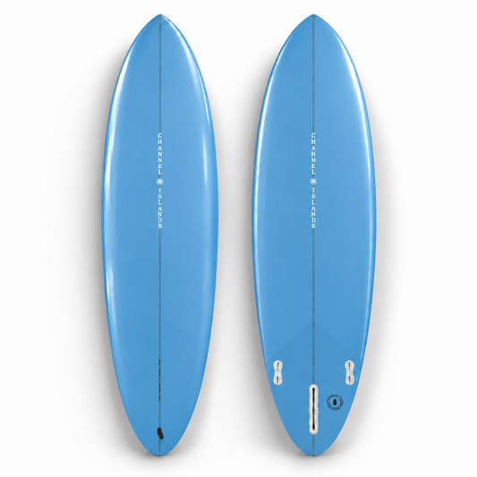 Prancha Channel Islands CI Mid PU FCS II 1+2 - Laminação Pigmentada Azul Limited
