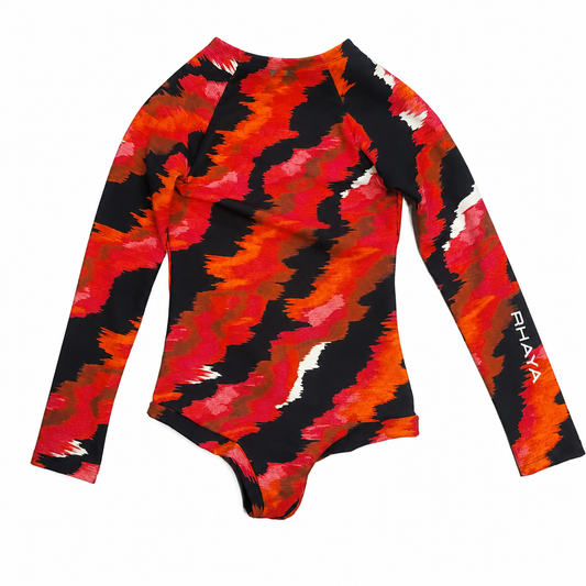 Lycra Body Maio Manga Longa Rhaya - Vermelha