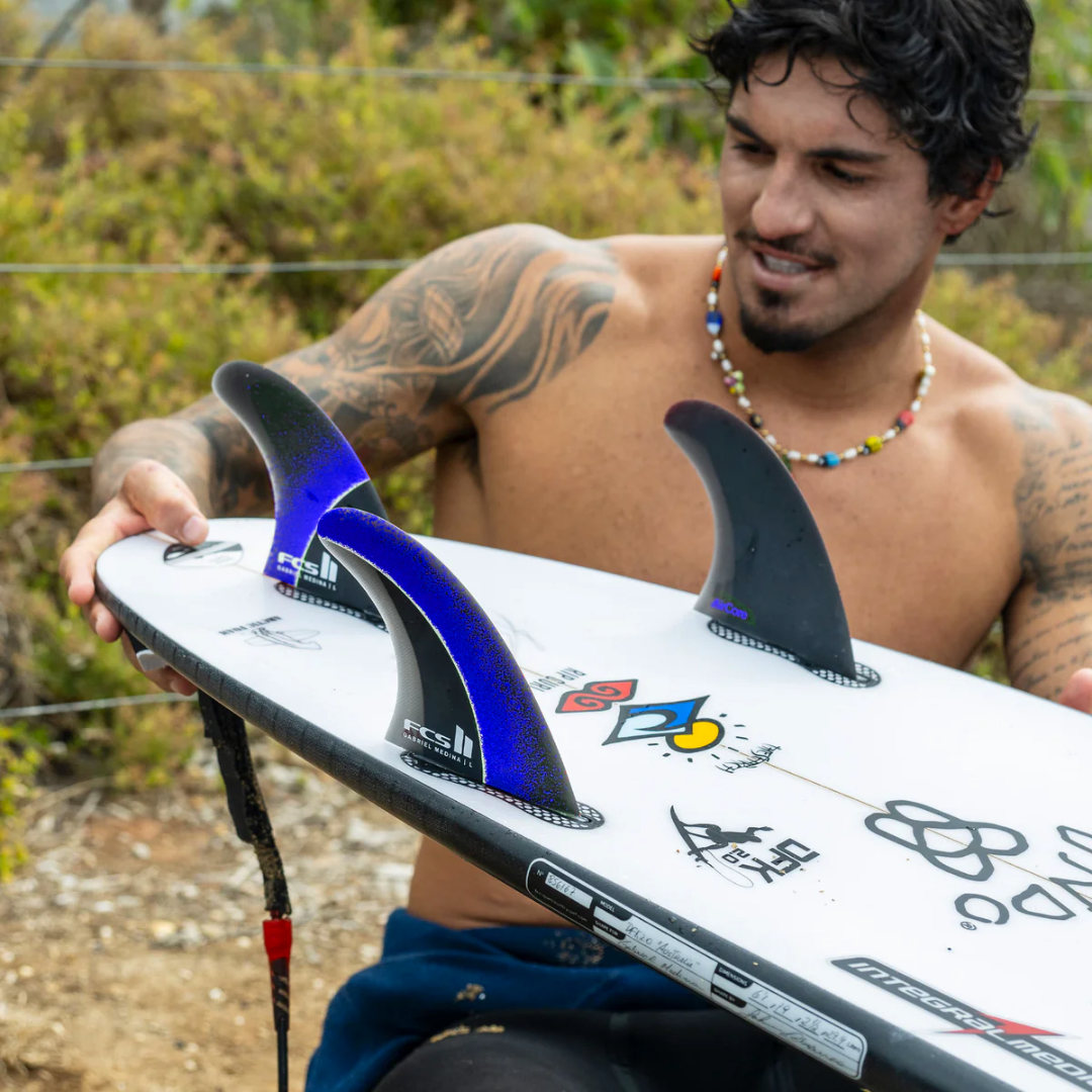 Quilha FCS II Gabriel Medina PC + Aircore Triquilhas FCS - Medium