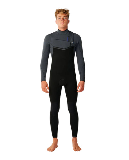 Long John Rip Curl E-Bomb 3/2mm Chest Zip Charcoal Grey