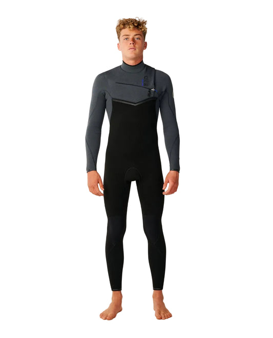 Long John Rip Curl E-Bomb 3/2mm Chest Zip Charcoal Grey