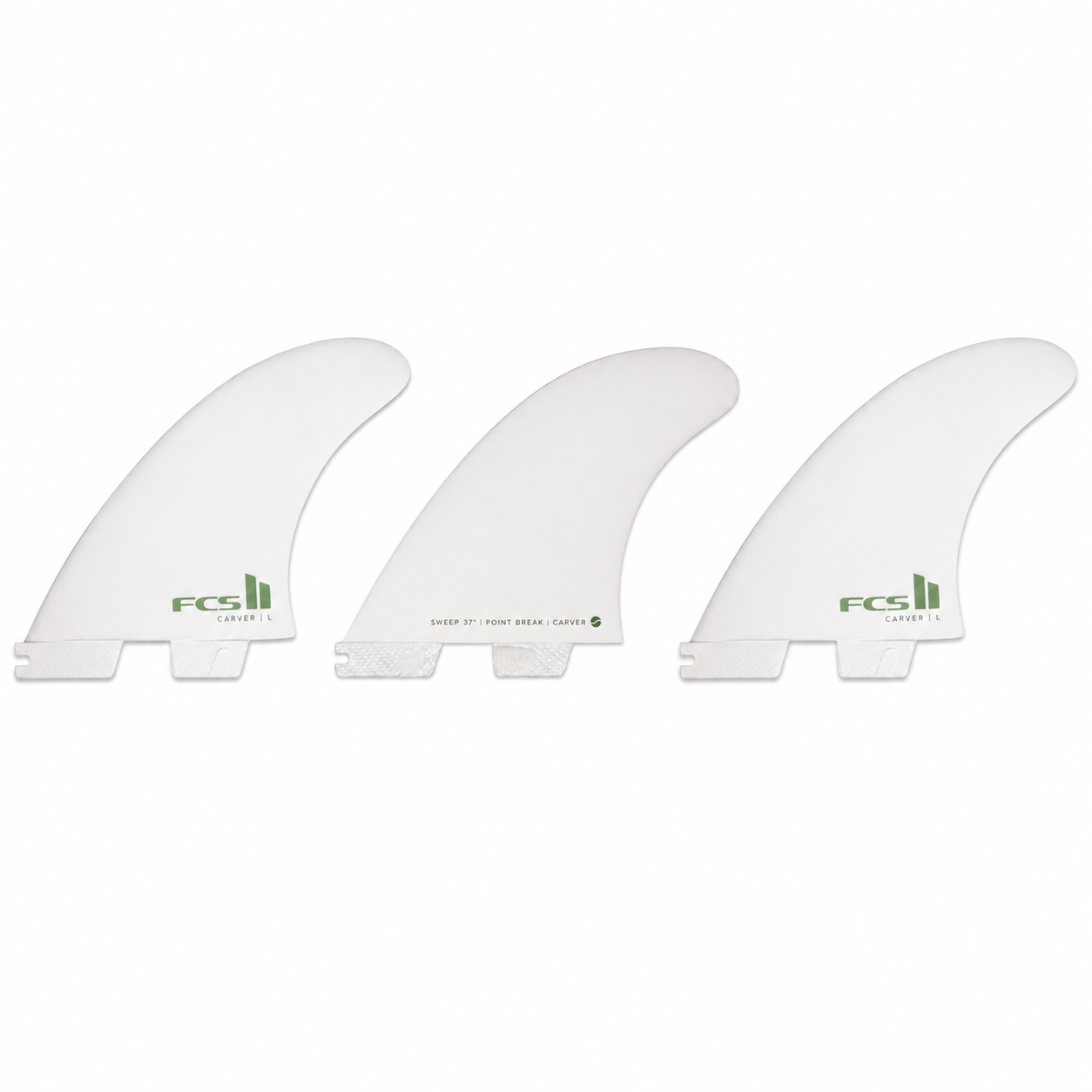 Quilha FCS II Carver PC Triquilha Large - Branco