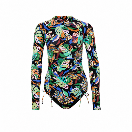 Maiô de Lycra Rip Curl Sunset Luau Surf Suit Manga Longa