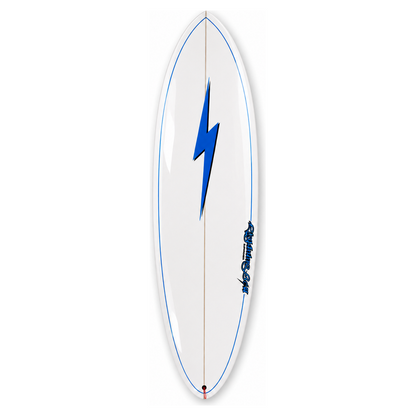 Prancha Lightning Bolt Mid Length Single To Twin EPS - Branca/Azul