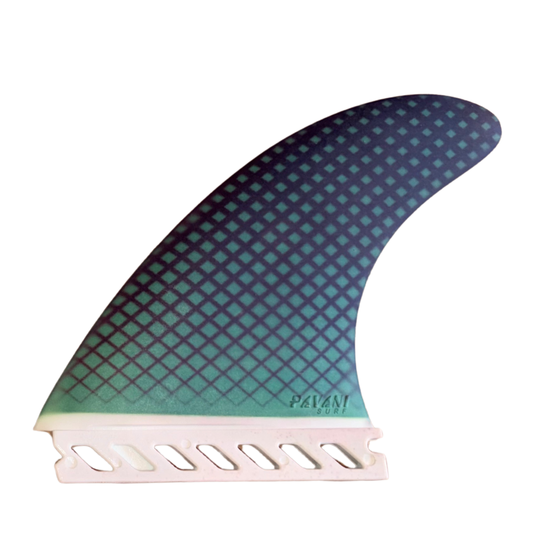 Quilha Pavani Triquilha Encaixe Future Fins - Verde Ponta Preta