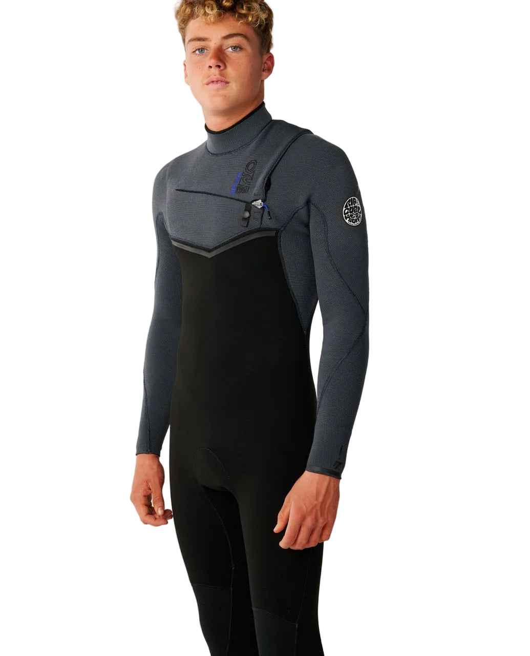 Long John Rip Curl E-Bomb 3/2mm Chest Zip Charcoal Grey