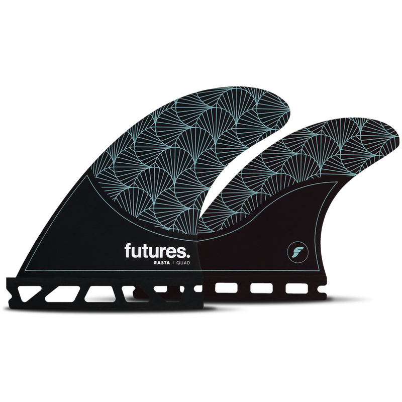 Quilha Futures Rasta HC Quad Preto/Teal