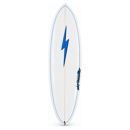 Prancha Lightning Bolt Fun Board Egg EPS - Branca/Azul