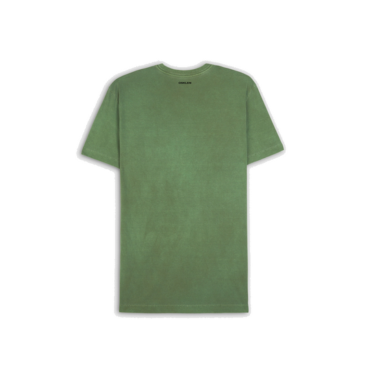 Camiseta Osklen Slim Stone Morro Coqueiro Traço Verde Alga
