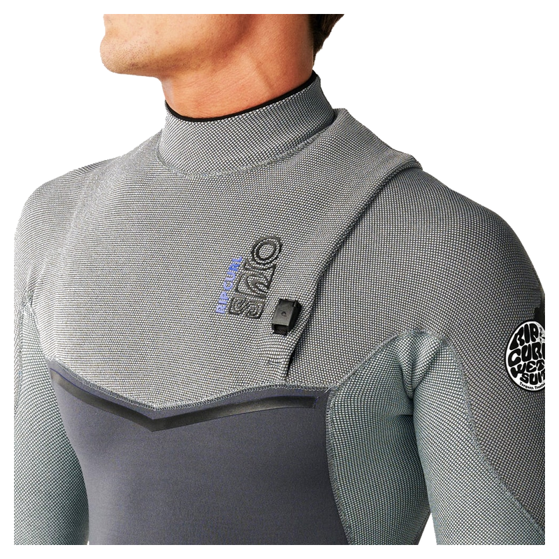 Rip Curl Short John E-Bomb E7 2/2mm Manga Longa Zip Free Charcoal Grey