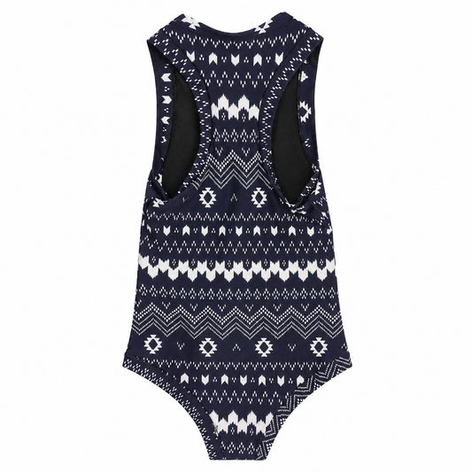 Body Maiô Para Surf Lycra Rhaya Manga Curta - Navajo