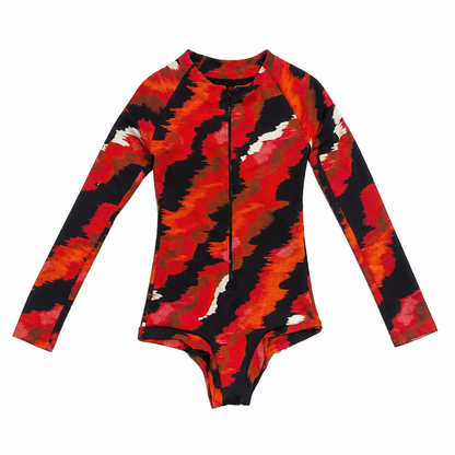Lycra Body Maio Manga Longa Rhaya - Vermelha