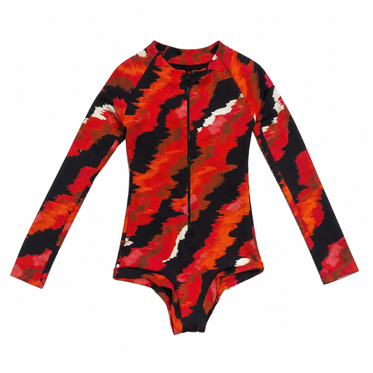 Lycra Body Maio Manga Longa Rhaya - Vermelha