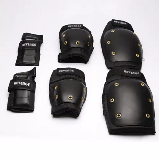 Kit de Proteção Revenge - Kit Joelheira, Cotoveleira e Protetor de Punho