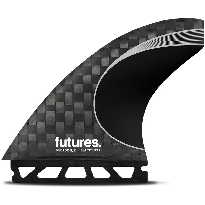 Quilha Futures Vector 3/2 Blackstix Thruster L Prata