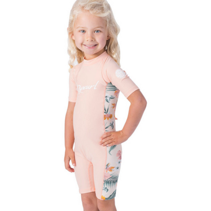 Rip Curl Girls' Long Sleeve Short John Lycra UV +50 Protection