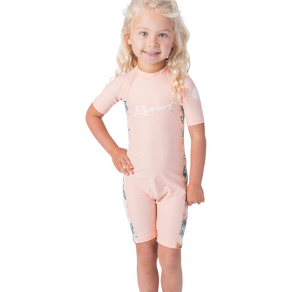 Rip Curl Girls' Long Sleeve Short John Lycra UV +50 Protection