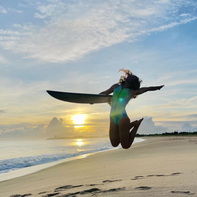 Body Maiô Para Surf Lycra Rhaya Manga Longa - Waves
