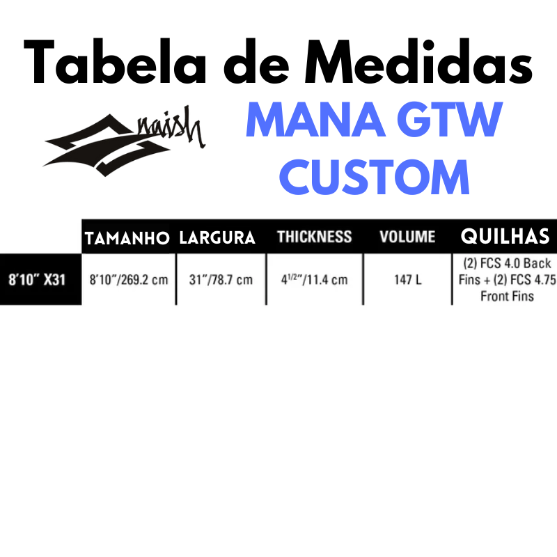 Prancha SUP Naish Mana GTW Custom