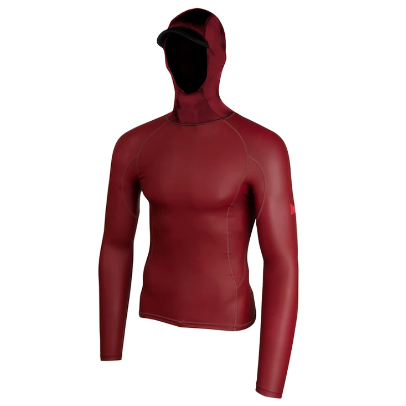 Florence Marine Windshield Capuz Camiseta UV Surf - Marsala - Rashguard Capuz - Lycra