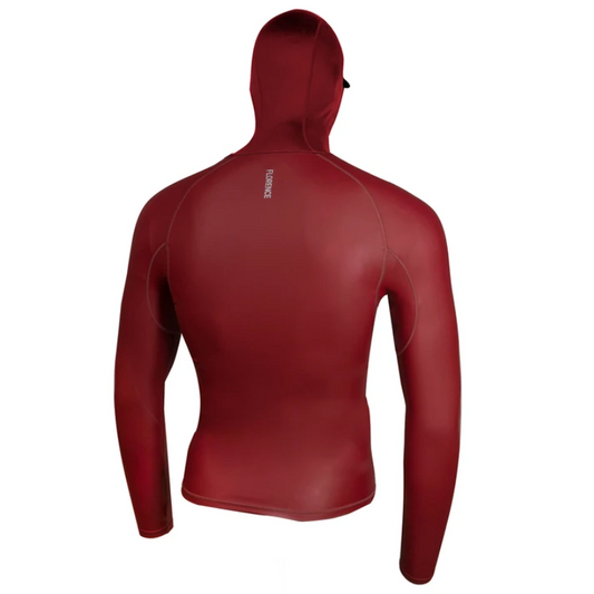 Florence Marine Windshield Capuz Camiseta UV Surf - Marsala - Rashguard Capuz - Lycra