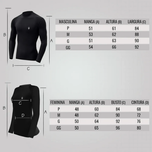 Lycra LORD UPF50+ Preta Feminino