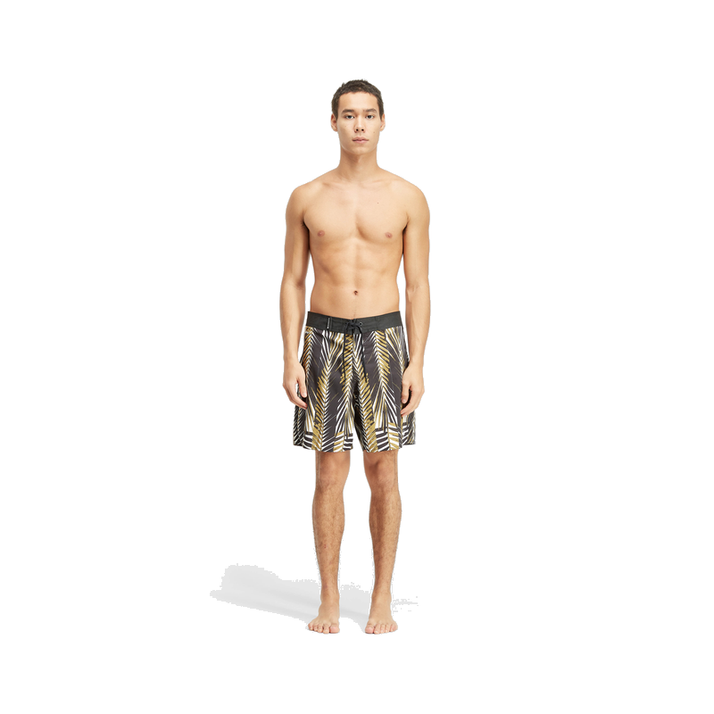 Bermuda Surf Osklen Aquaone Flex Palm Stripes Preto/Marrom - foto 3