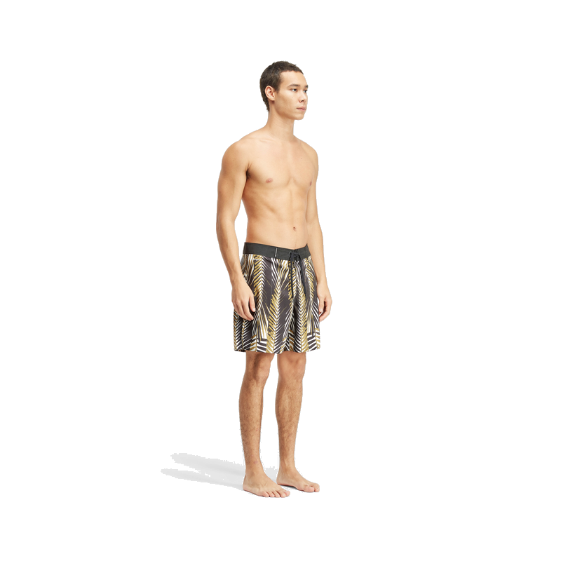 Bermuda Surf Osklen Aquaone Flex Palm Stripes Preto/Marrom - foto 4