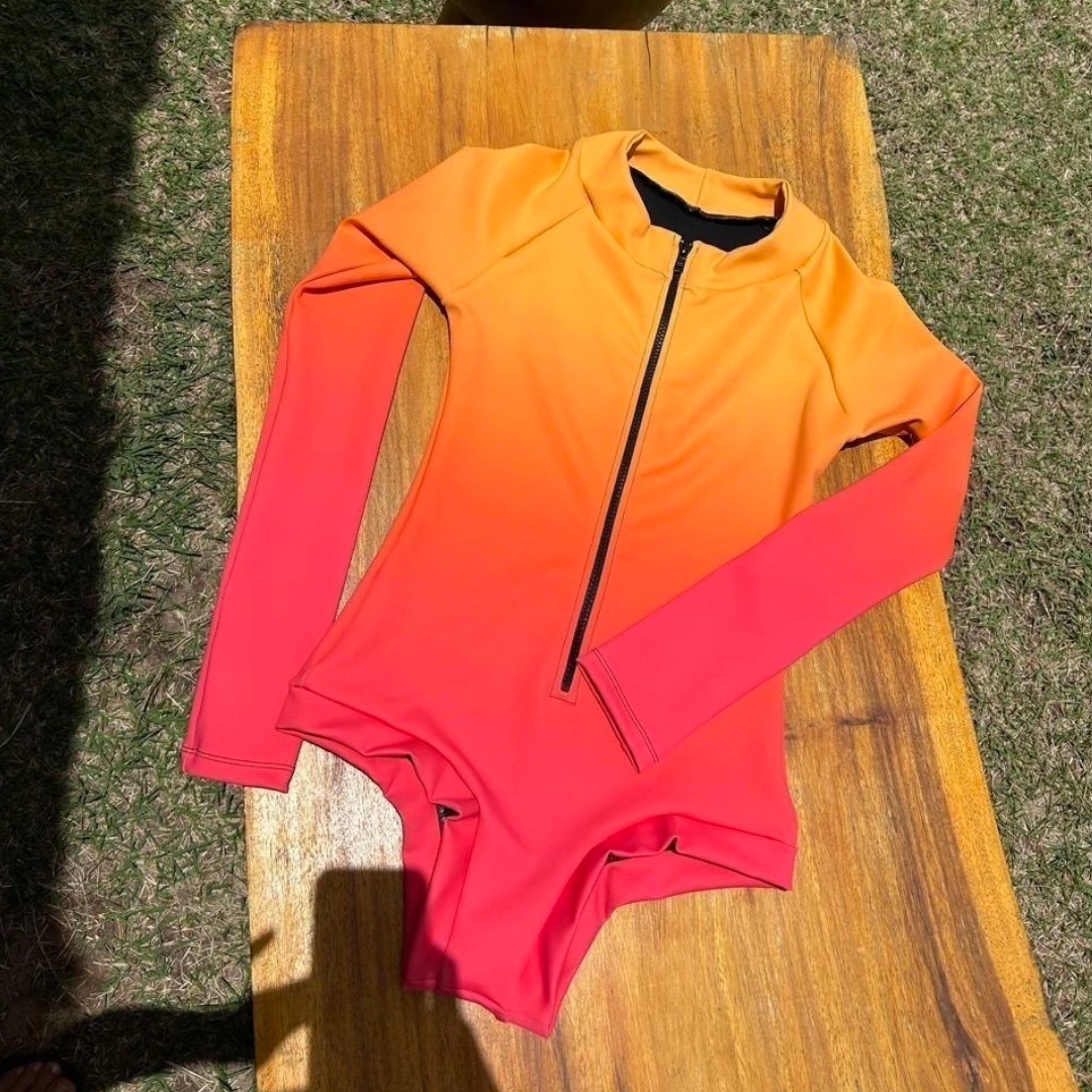 Body Maiô Para Surf Lycra Rhaya Manga Longa - Sun
